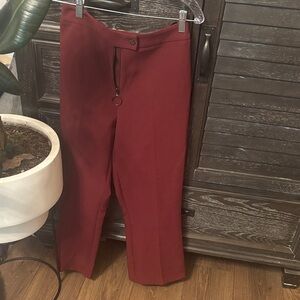 Topshop Women's Burgundy Trousers